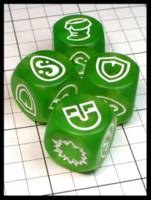 Dice : Dice - Game Dice - Krosmaster Green and White Transkucent - JA Collection Mar 2024